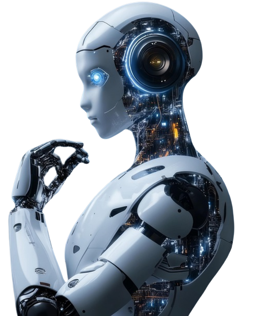 Robô MAGNUS, mascote da área de alunos do Portal de IA